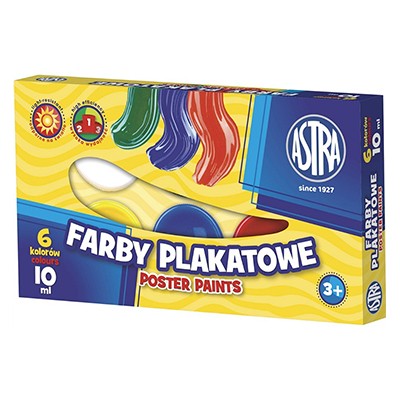 Farby plakatowe Astra, zestaw 6 x 10ml