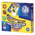 Farby plakatowe Astra, zestaw tub 6 x 30ml
