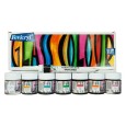 Farby do szkła Fevicryl Glass, Pidilite, 6 x 10ml + akcesoria