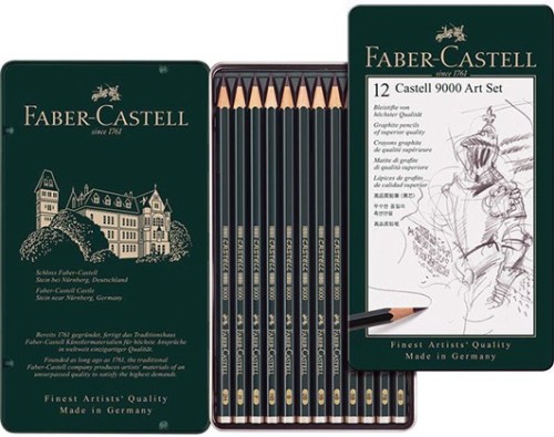 Ołówki rysunkowe Castell 9000 Art, Faber-Castell, 12 sztuk