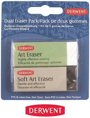 Gumki do mazania Soft &amp; Art Eraser, Derwent, 2 szt.