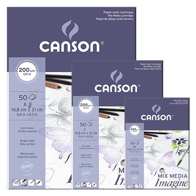 Blok rysunkowy Imagine, Canson, 50ark. A4, 200g