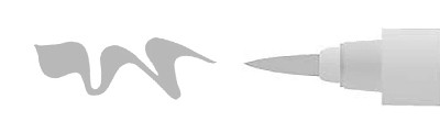 Medium grey, pisak pędzelkowy Brush Liner, Graph'it