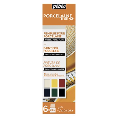 Farby do ceramiki Porcelaine 150, set 1, 6 x 20ml