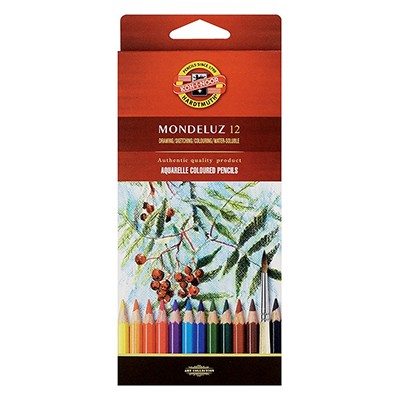 Kredki akwarelowe Mondeluz, Koh-i-Noor, 12 kolorów