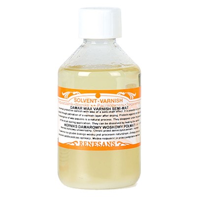 Werniks damarowy woskowy - półmat, Renesans, 250ml