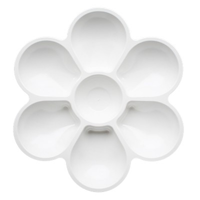 Paleta plastikowa 183 "Kwiatek" - 7 komór, 18cm