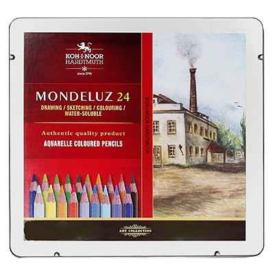 Kredki akwarelowe Pejzaż Mondeluz, Koh-i-Noor, 24 kolory, metal.