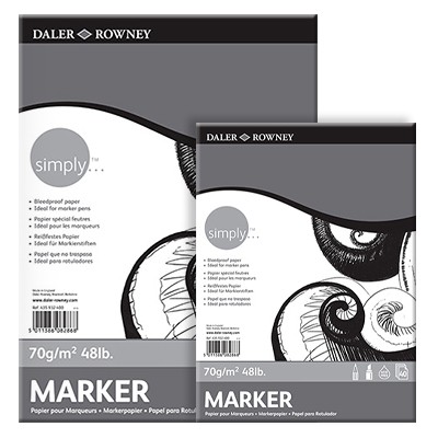 Daler-Rowney Simply, blok do markerów A3, 40 ark. 70g