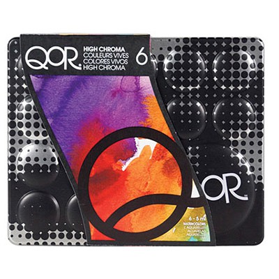High chroma set, zestaw farb akwarelowych Qor, 6 x 5ml