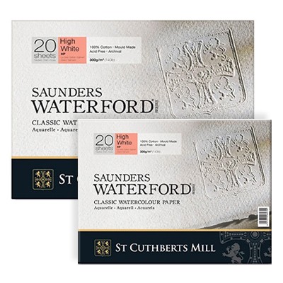 Waterford HP H/W, Saunders, blok akwarelowy 23x31cm, 20ark, 300g