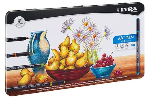 Pisaki artystyczne Art Pen, Lyra, zestaw 40 kolorów