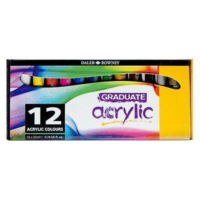 Farby akrylowe Graduate Daler Rowney 12 kol x 22ml