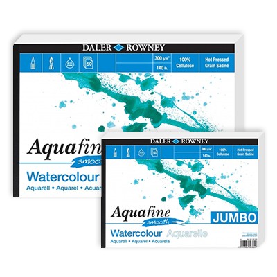 Aquafine Smooth JUMBO, blok akwarelowy Daler Rowney A4, 50 ark.
