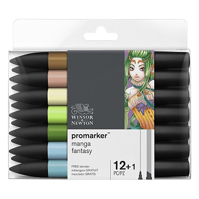 Manga Fantasy, zestaw pisaków Promarker W&amp;N, 13 sztuk