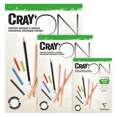 Blok rysunkowy drobnoziarnisty Cray'ON, 30ark. A3, 160g
