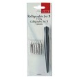 Calligraphy set B, zestaw obsadki i stalówek, 6 elementów
