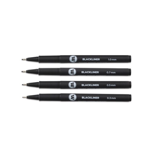 Blackliner Set 2, 4 cienkopisy Molotow