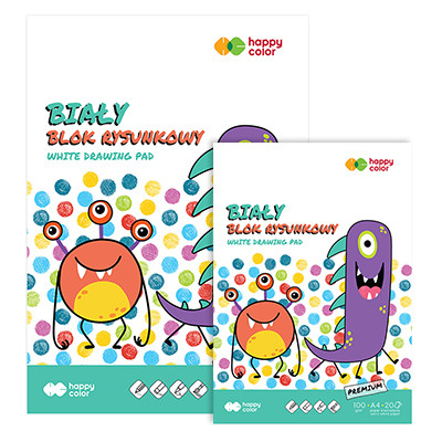 Blok rysunkowy biały A3 Happy Color
