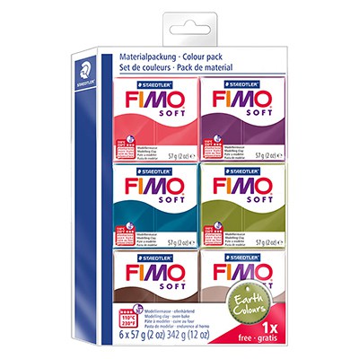 Earth colours Fimo soft, 6 x 57g