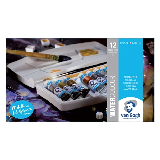 Talens Van Gogh – metaliczne akwarele 12 kol.