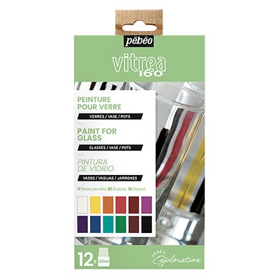 Farby witrażowe Vitrea 160, Pebeo, 12 x 20 ml