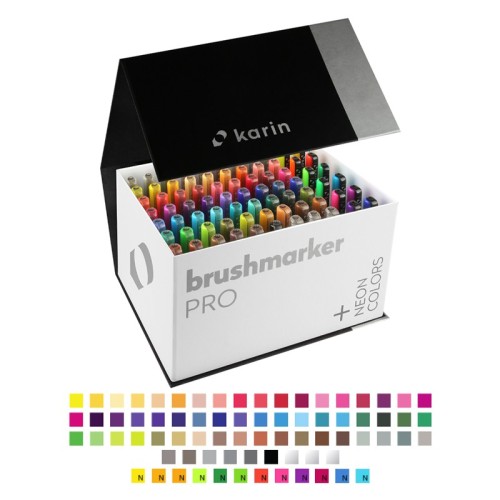 Mega BoxPLUS, zestaw Brushmarker PRO, Karin, 72 kol.