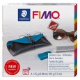 Modelina Fimo Leather, Glasses Case, 4 x 25 g