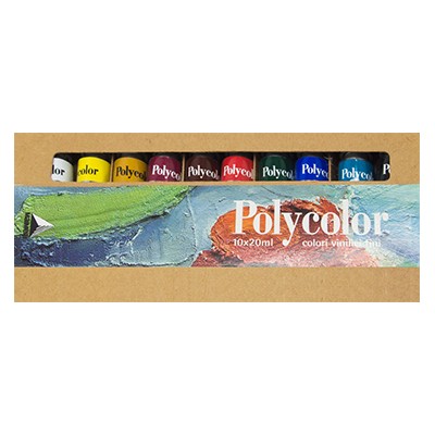 Polycolor, zestaw farb akrylowych, 10 x 20ml