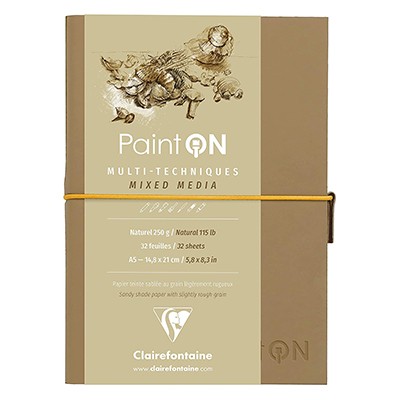 Paint ON Naturel blok szyty z gumką A5, 32 ark.