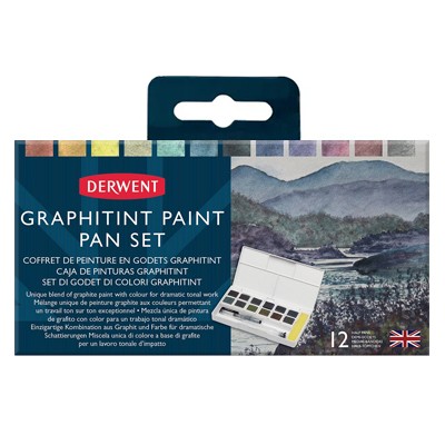 Graphitint Paint Pan set, Derwent, 12 kol.