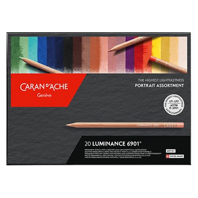 Kredki Luminance 6901 Portret, Caran d'Ache, 20 kolorów