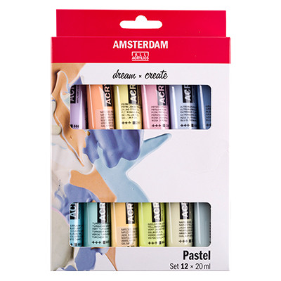 Farby akrylowe Talens Amsterdam Pastel, 12 x 20 ml
