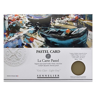 Pastel Card Light Grey Sennelier 30 x 40 cm, 6 ark.