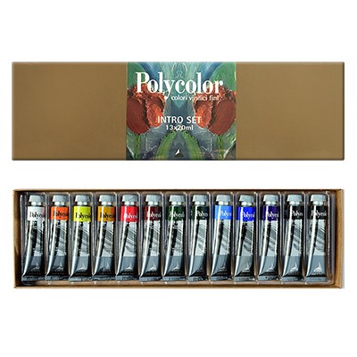 Polycolor, zestaw farb akrylowych, 13 x 20 ml