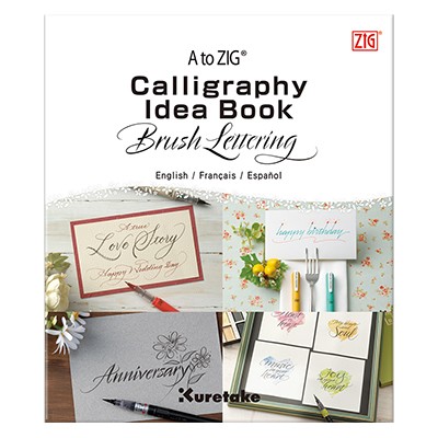 Black Brush Lettering, zeszyt ćwiczeń, Kuretake