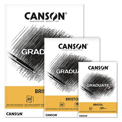 Blok Canson Graduate Bristol A3, 180 g, 20 ark.