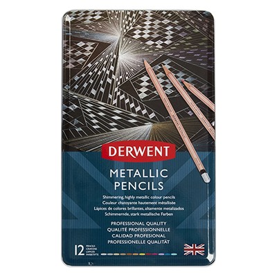 Kredki rysunkowe Metallic, Derwent 12 kol.