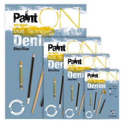 Paint ON Denim Blue, uniwersalny blok A3, 30 ark.