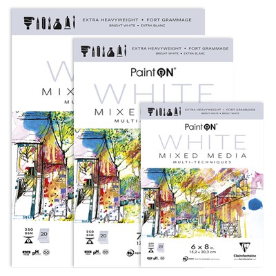 Paint ON White, blok 15,2 x 20,3 cm, 20 ark.
