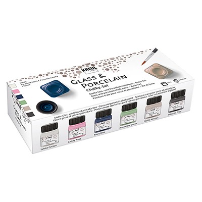 Farby do szkła i ceramiki Chalky Set, Kreul 6 x 20 ml