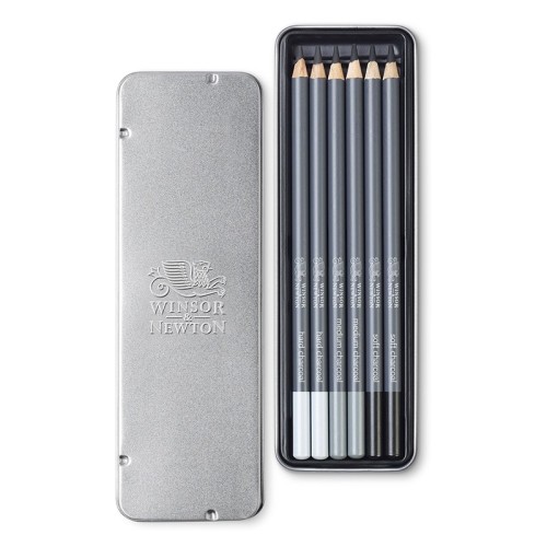 Węgiel rysunkowy w kredce Winsor &amp; Newton, 6 elem.