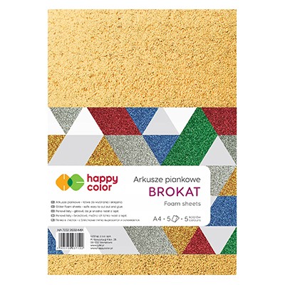 Arkusze piankowe, Mix Brokat, Happy Color A4
