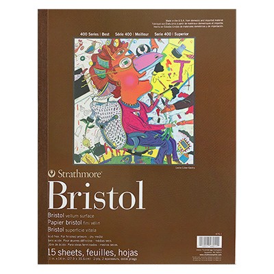 Bristol Vellum 400 series Strathmore, 28 x 36 cm