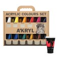Zestaw farb A'kryl Renesans 12 x 100 ml