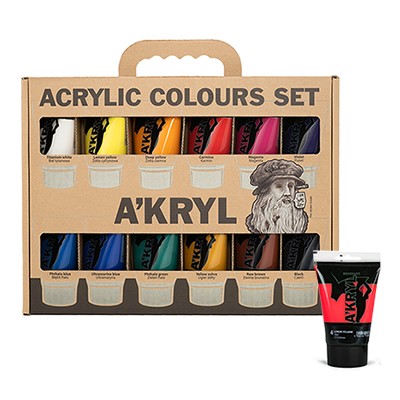 Zestaw farb A'kryl Renesans 12 x 100 ml