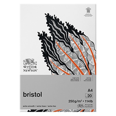 Blok rysunkowy Bristol W&amp;N A4, 250 g, 20 ark.