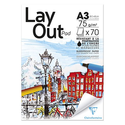 Blok do markerów Lay Out Clairefontaine A3