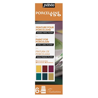Farby do ceramiki Porcelaine 150, set 2, 6 x 20ml