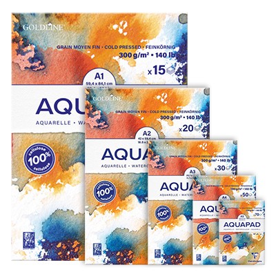 Blok do akwareli Aquapad, 20 arkuszy, 300 g, A2